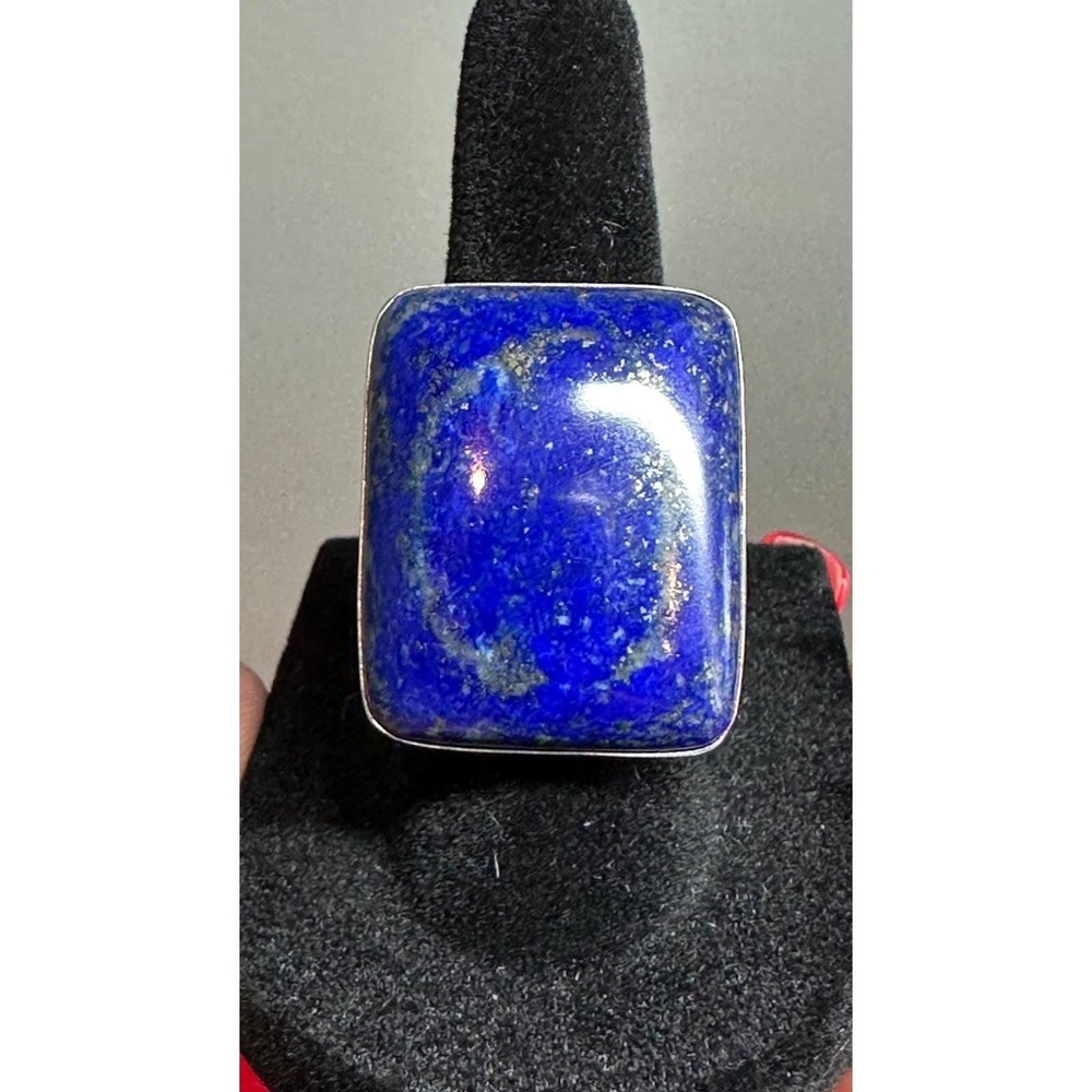 Jay King Desert Rose Trading Sterling Silver Natural Lapis Lazuli Ring Sz 6 16g